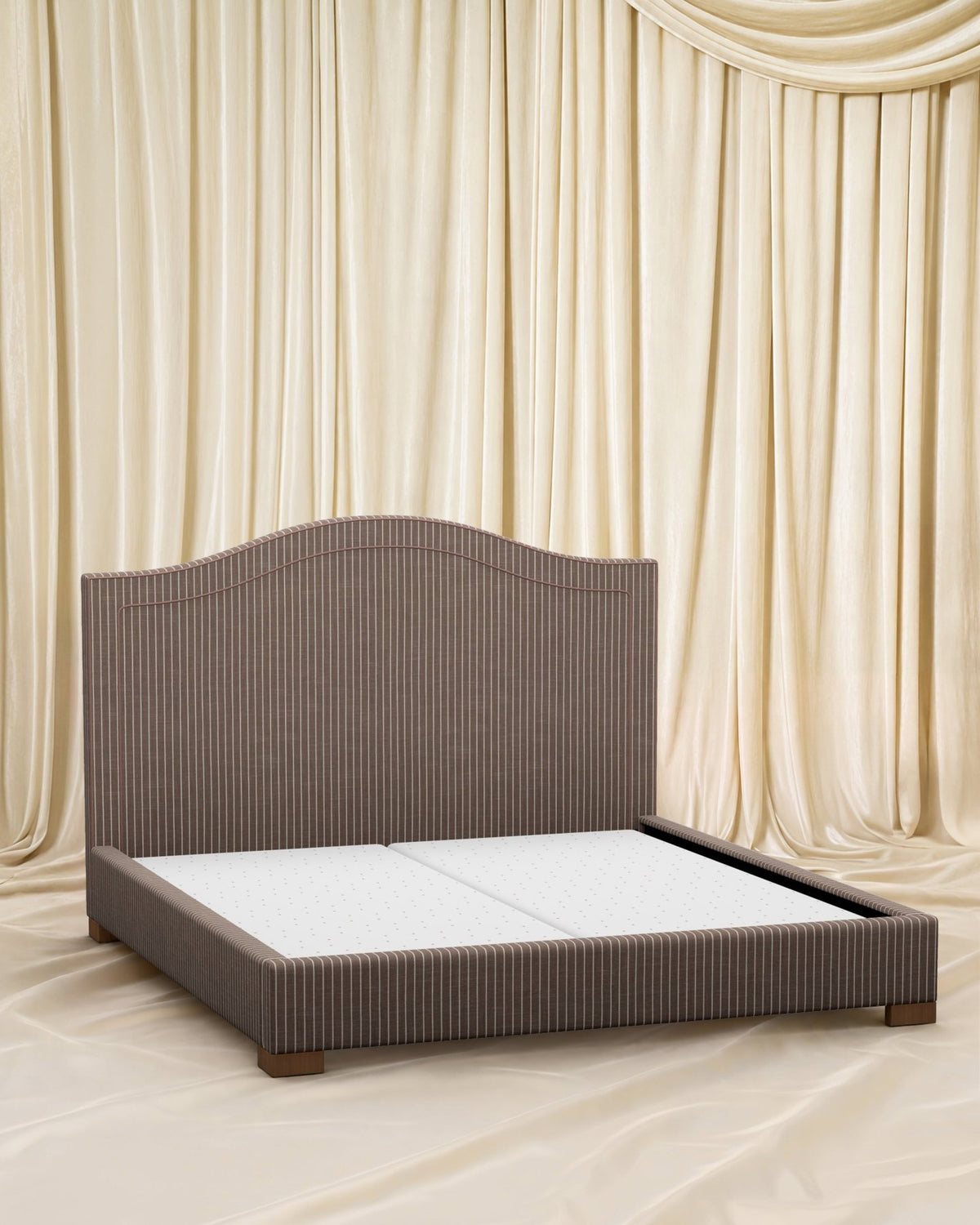 Striped Chocolate Maharani Bed - Marble Lotus - Striped Chocolate Maharani Bed