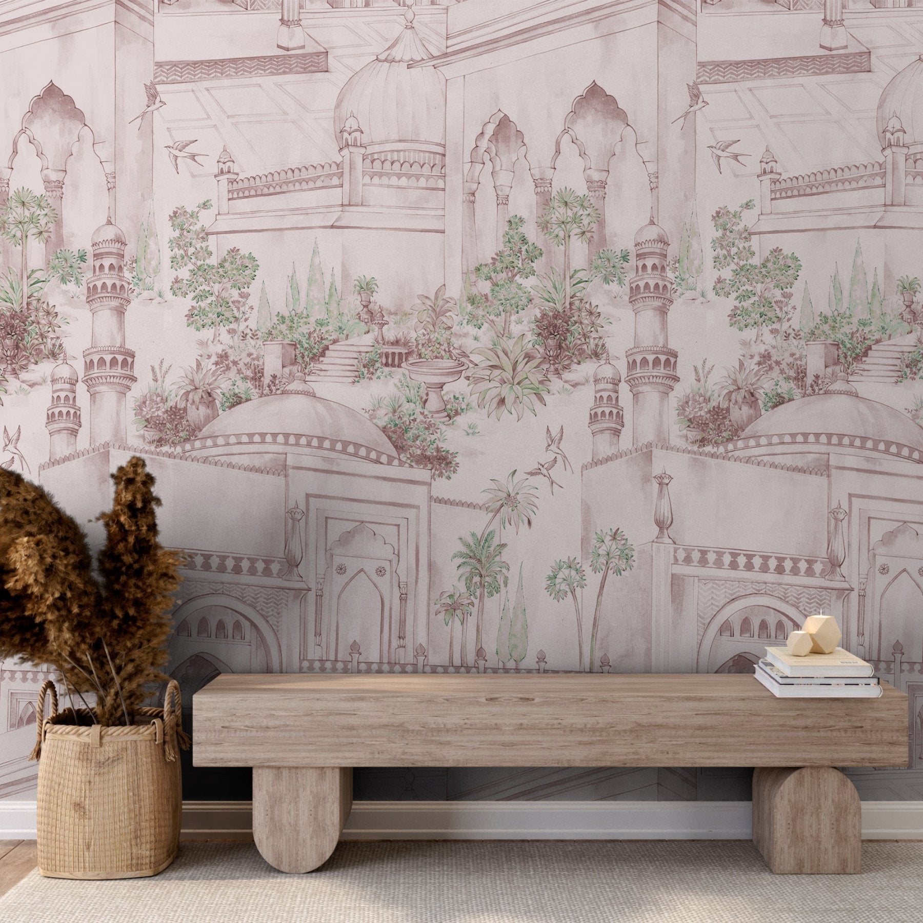 TAJ Gardens - Dust Pink - Marble Lotus - TAJ Gardens - Dust Pink