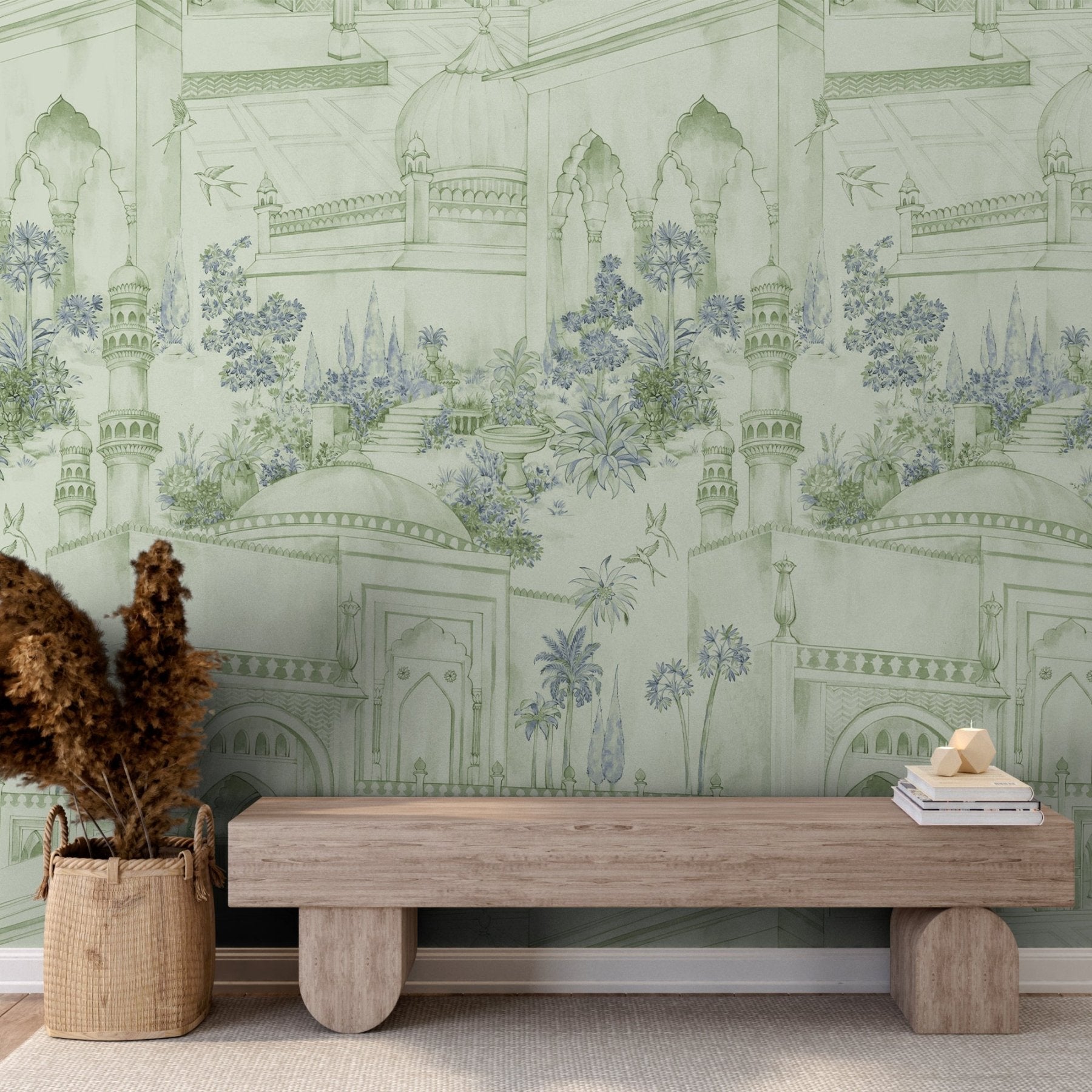 TAJ Gardens - Jade Green - Marble Lotus - TAJ Gardens - Jade Green