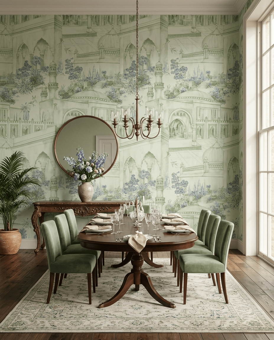 Taj Gardens – Jade Green - Marble Lotus - Taj Gardens – Jade Green