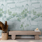 TAJ Gardens - Steel Blue - Marble Lotus - TAJ Gardens - Steel Blue