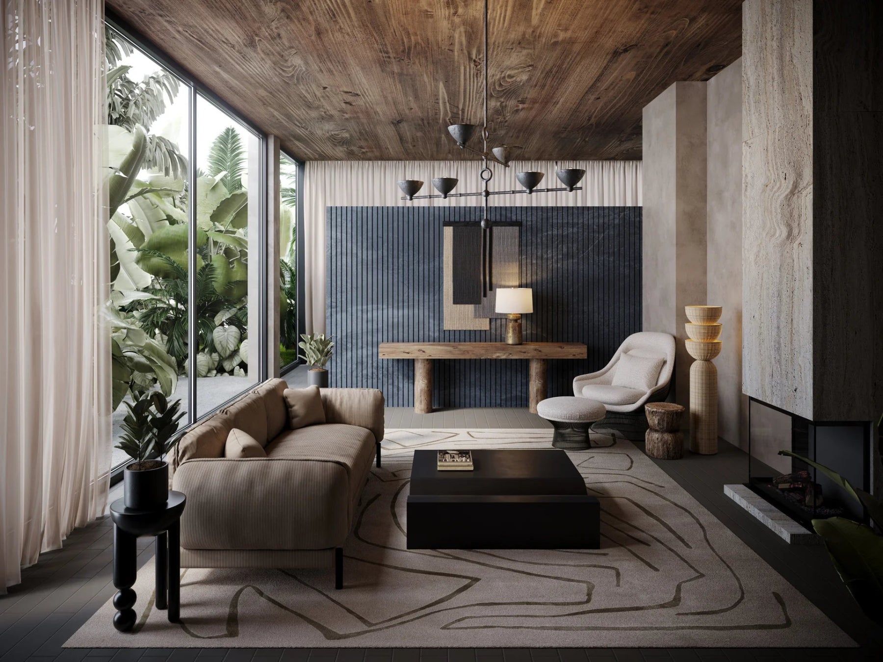 TERRON TABLE LAMP - Marble Lotus - TERRON TABLE LAMP