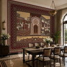 Turkey Customised Wallpaper Maroon - Marble Lotus - Turkey Customised Wallpaper Maroon