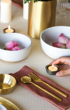 Umbra Tealight Holders, Set of 9 - Marble Lotus - Umbra Tealight Holders, Set of 9 - Marble Lotus