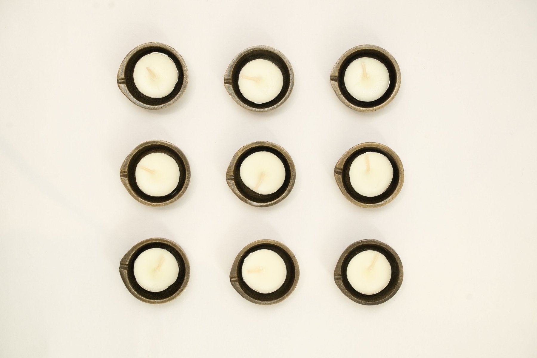 Umbra Tealight Holders, Set of 9 - Marble Lotus - Umbra Tealight Holders, Set of 9 - Marble Lotus