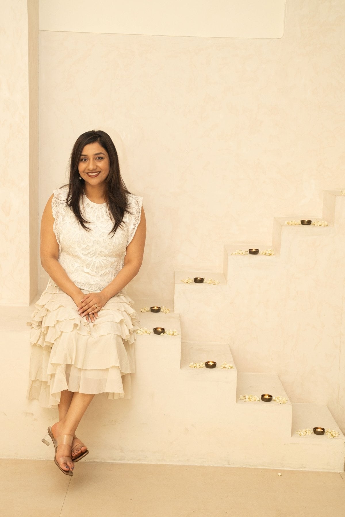 Umbra Tealight Holders, Set of 9 - Marble Lotus - Umbra Tealight Holders, Set of 9 - Marble Lotus