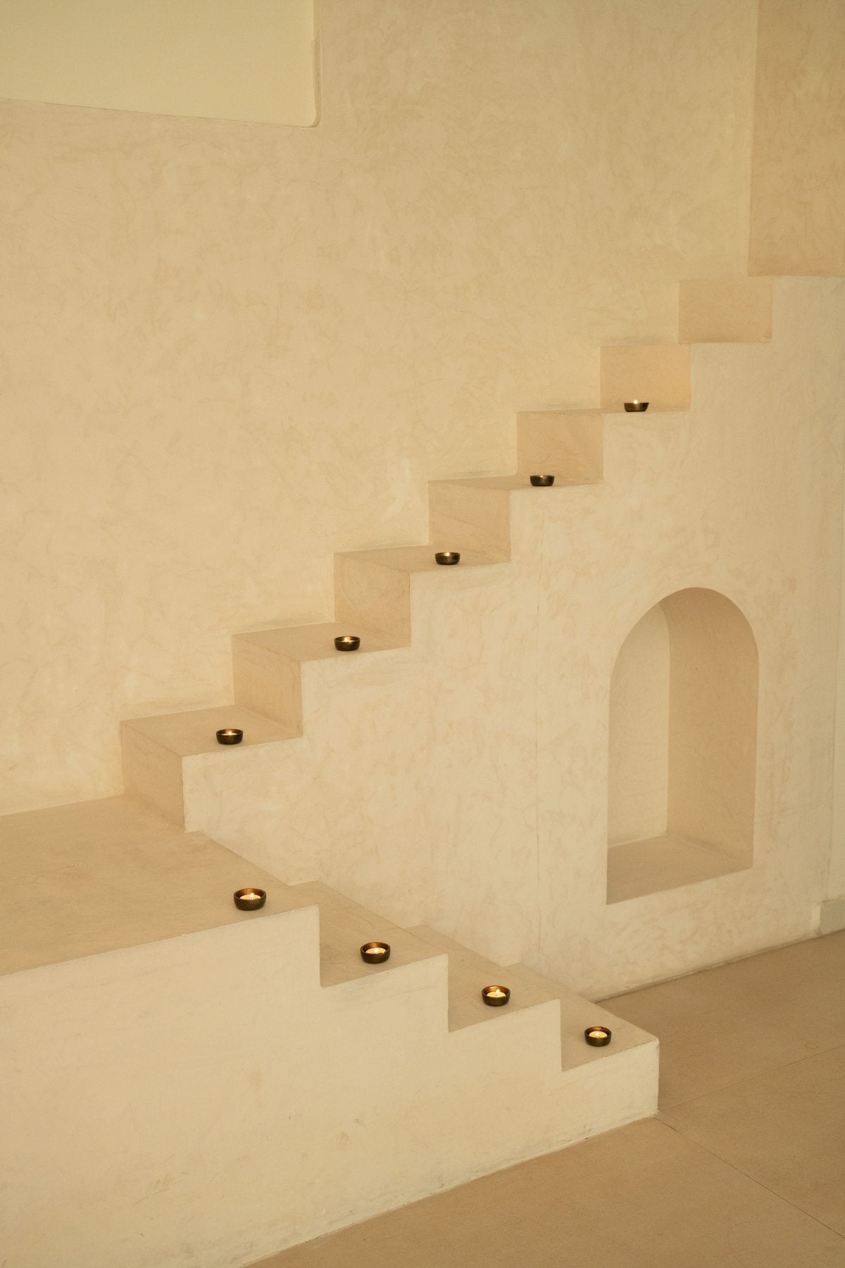 Umbra Tealight Holders, Set of 9 - Marble Lotus - Umbra Tealight Holders, Set of 9 - Marble Lotus