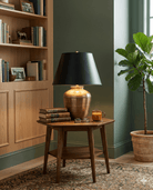 Vaughan Lamp - Antique Brass - Marble Lotus - Vaughan Lamp - Antique Brass