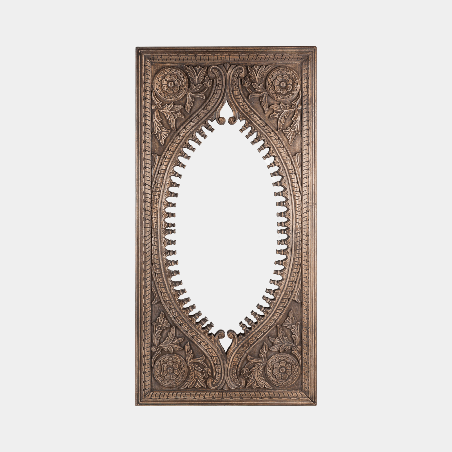 Vintage Distressed Dark Brown Mirror - Marble Lotus - Vintage Distressed Dark Brown Mirror