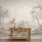Whispering Moors Wallpaper, Muted Vintage - Marble Lotus - Whispering Moors Wallpaper, Muted Vintage