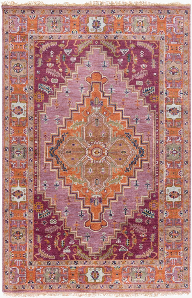 Zeus Plum Handmade Rug - Marble Lotus - Zeus Plum Handmade Rug